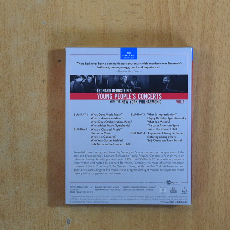 LEPONARD BERNSTEIN YOUNG PEOPLES CONCERS VOL 1 - BLURAY