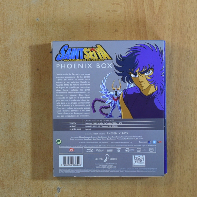 SAINT SEIYA LOS CABALLEROS DEL ZODIACO  PHOENIX BOX - BLURAY