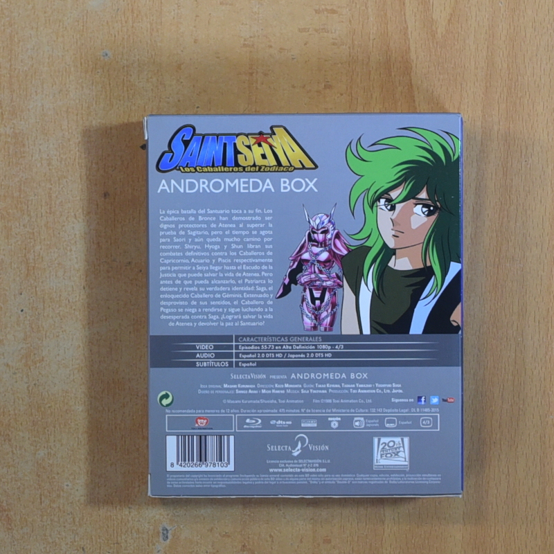 SAINT SEIYA LOS CABALLEROS DEL ZODIACO ANDROMEDA BOX - BLURAY