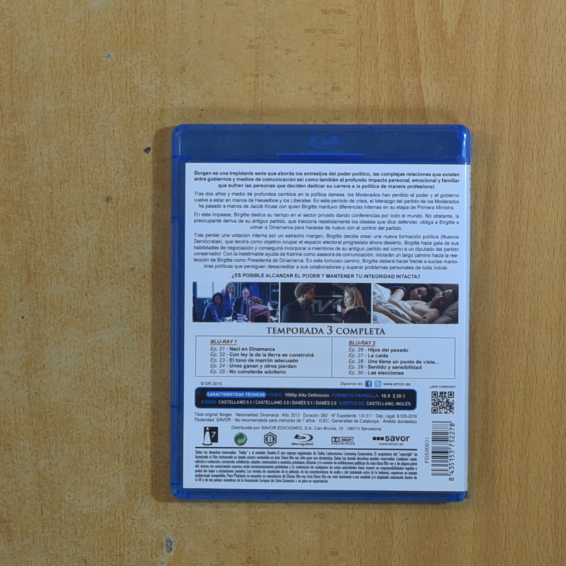 BORGEN - TERCERA TEMPORADA - BLURAY