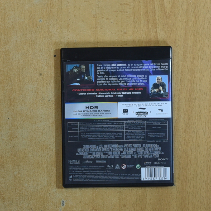 EN LA LINEA DE FUEGO 4K - BLURAY