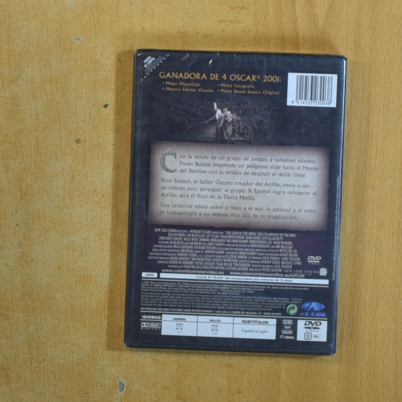 EL SEÑOR DE LOS ANILLOS LA COMUNIDAD DEL ANILLO - DVD