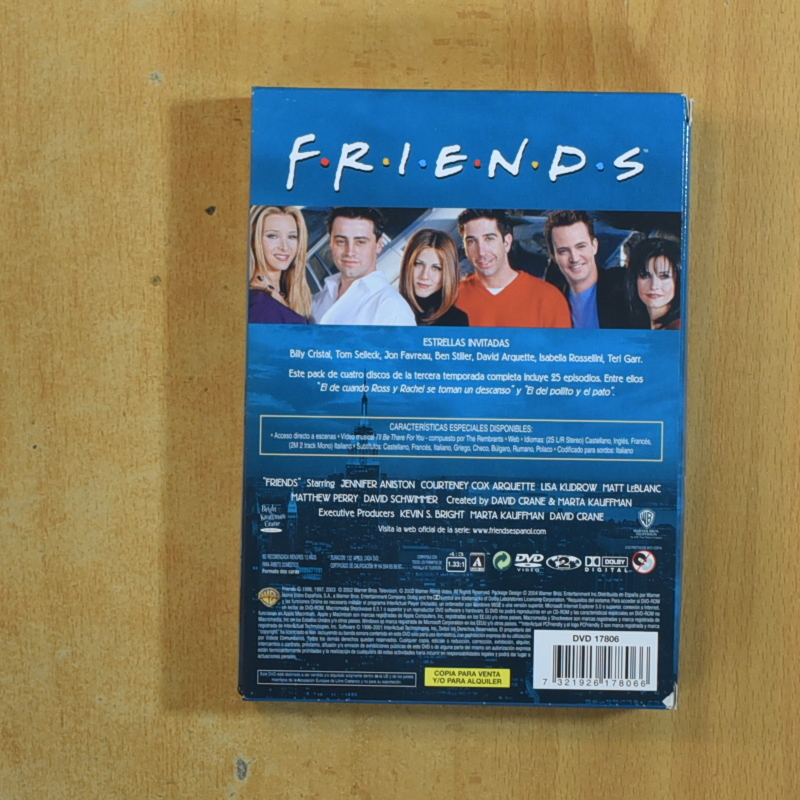 FRIENDS - TERCERA TEMPORADA - DVD