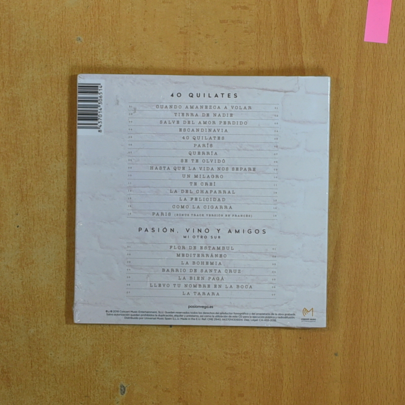 PASION VEGA - 40 QUILATES - CD