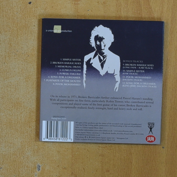 PROCOL HARUM - BROKEN BARRICADES - CD