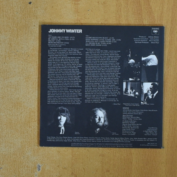 JOHNNY WINTER - JOHNNY WINTER - CD