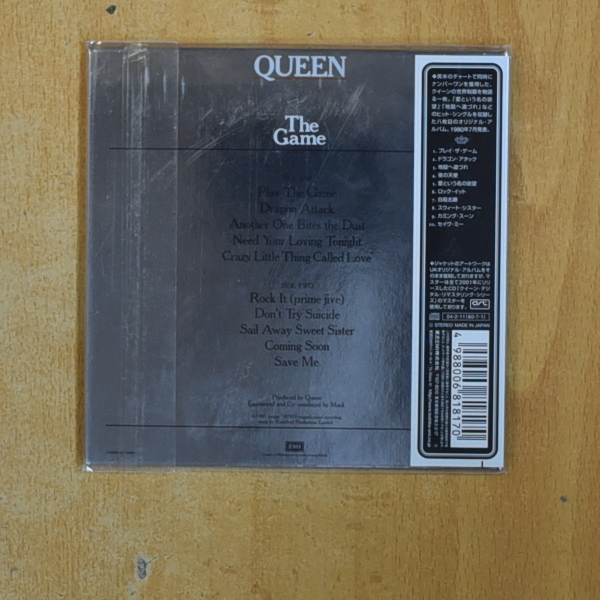 QUEEN - THE GAME - ED JAPONESA CD