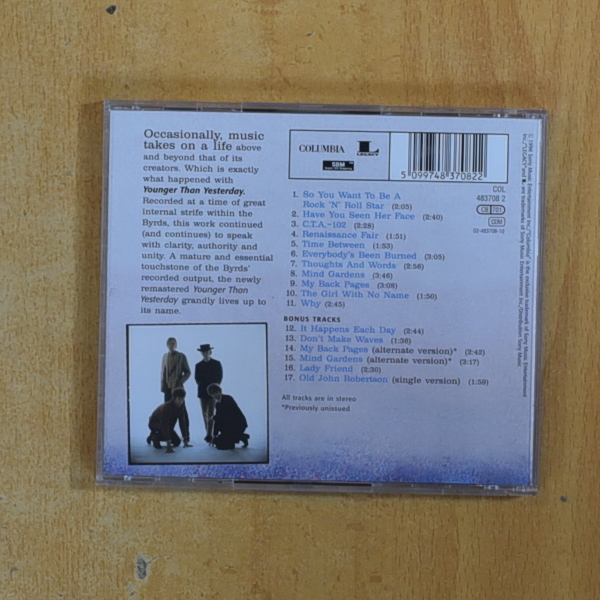 BYRDS - YOUNGER THAN YESTERDAY - CD