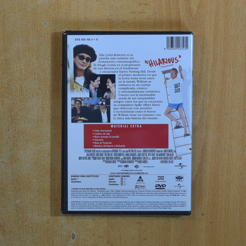 NOTTING HILL - DVD