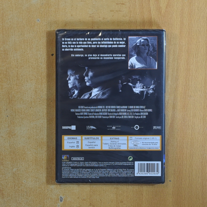 EL HOMBRE QUE NUNCA ESTUVO ALLI - DVD