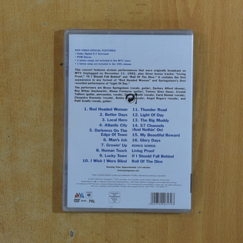 BRUCE SPRINGSTEEN - IN CONCERT - DVD