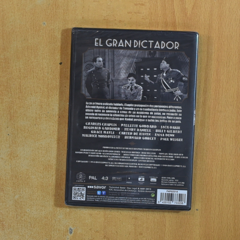 EL GRAN DICTADOR - DVD