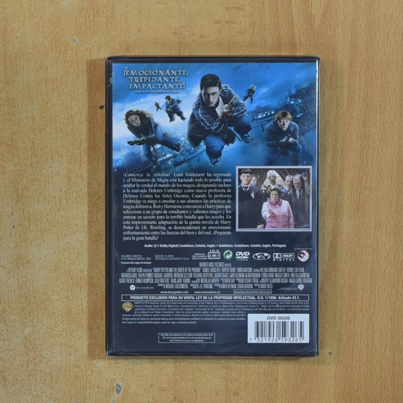 HARRY POTTER Y LA ORDEN DEL FENIX - DVD