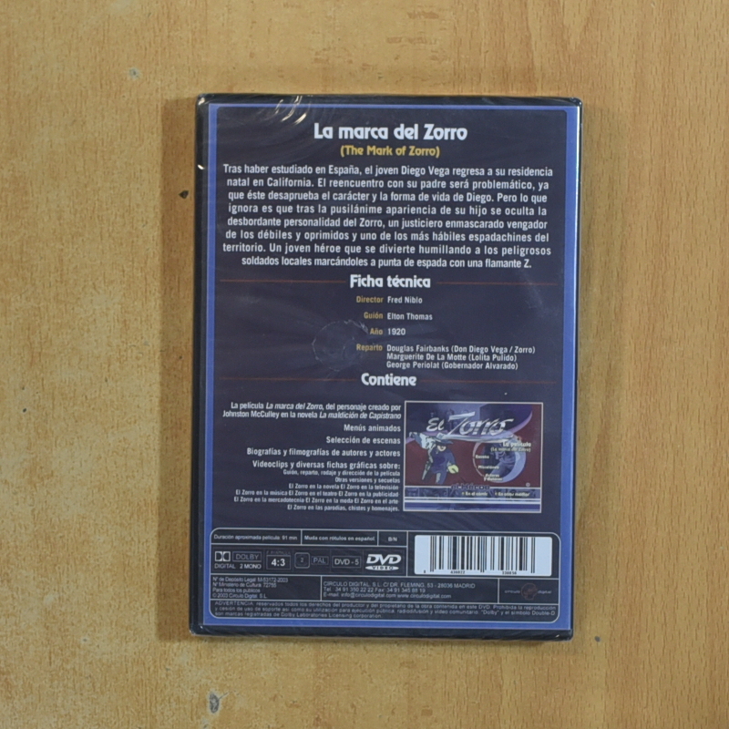 EL ZORRO - DVD