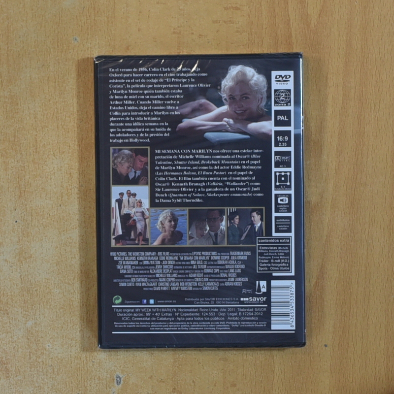 MI SEMANA CON MARILYN - DVD