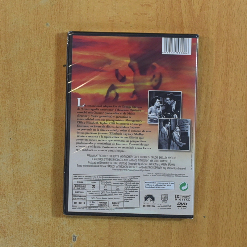 UN LUGAR EN EL SOL - DVD