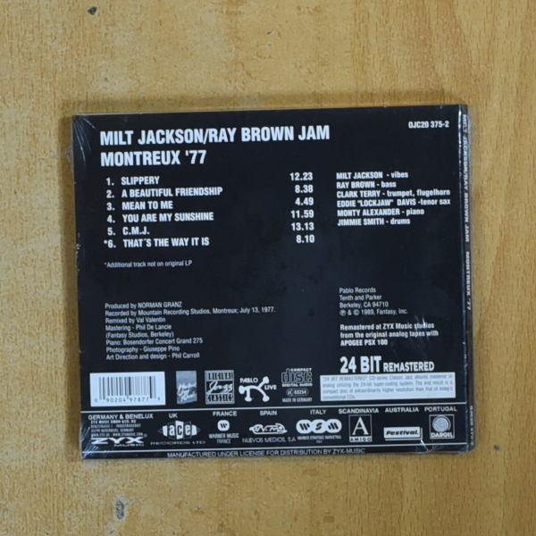MILT JACKSON / RAY BROWN JAM - MONTREUS 77 - CD