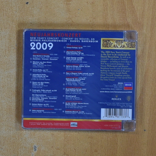 DANIEL BARENBOIM - NEUJAHRSKONZERT 2009 - CD