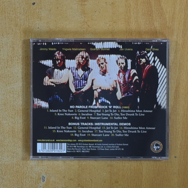 ALCATRAZ - NO PAROLE FROM ROCK N  ROLL - CD