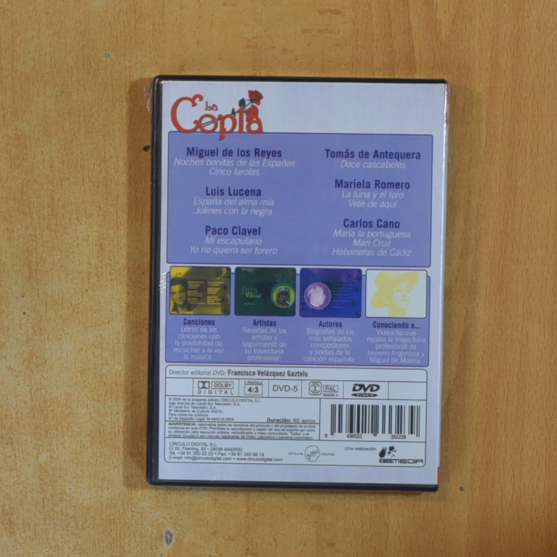 LA COPLA - MIGUEL DE LOS REYES / CARLOS CANO - DVD