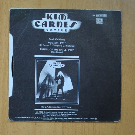 KIM CARNES - VOYEUR / THRILL OF THE GRILL - SINGLE