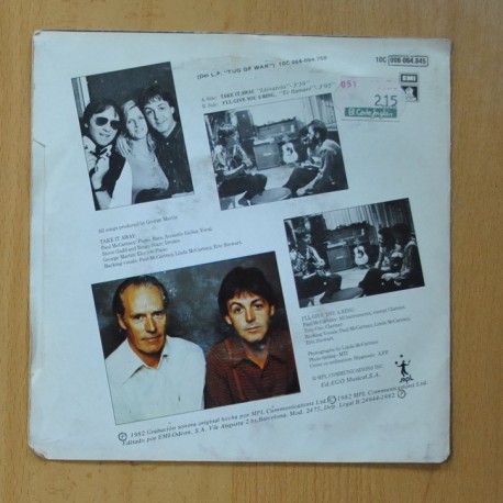 PAUL McCARNEY - TAKE IT AWAY / I´LL GIVE YOU A KING - SINGLE
