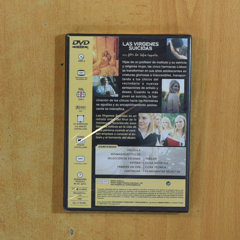 LAS VIRGENES SUICIDAS - DVD
