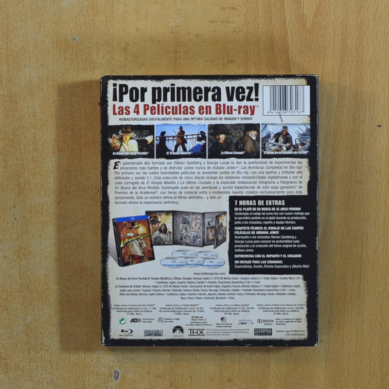 INDIANA JONES LAS AVENTURAS COMPLETAS - BLURAY