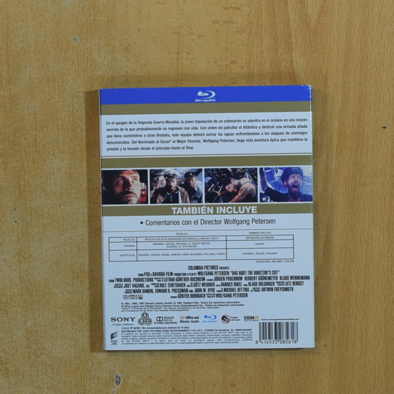 DAS BOOT EL SUBMARINO - BLURAY