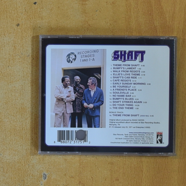 ISAAC HAYES - SHAFT - CD