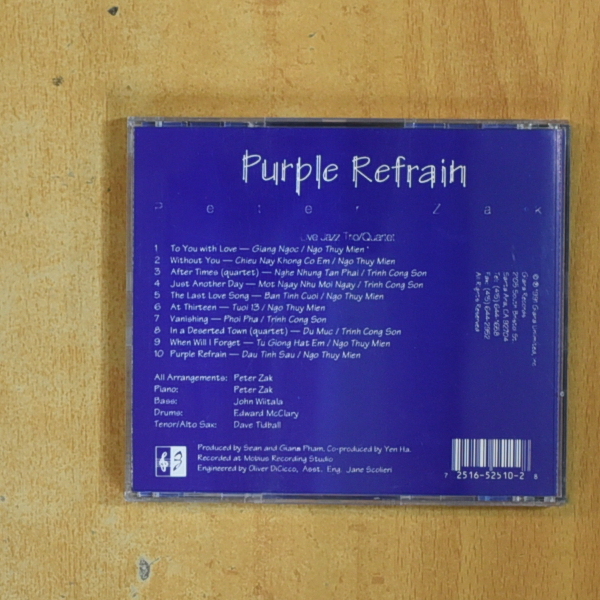 PETER ZAK - PURPLE REFRAIN - CD