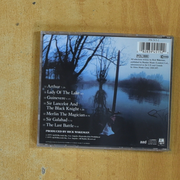 RIOCK WAKEMAN - THE MYTHS AND LEGENDS OF KING ARTHUR AND THE KNIGHTS OF THE ROUND TABLE - CD