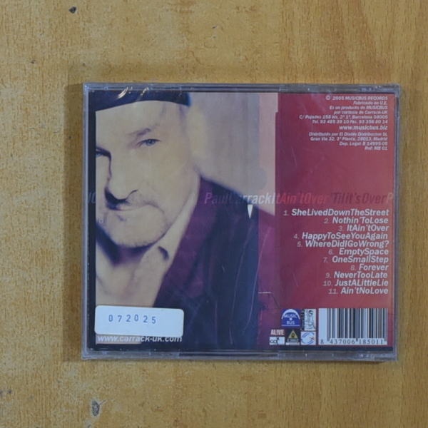 PAUL CARRACK - AI AINT OVER - CD