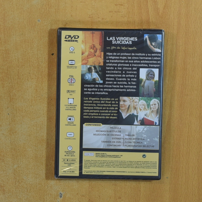 LAS VIRGENES SUICIDAS - DVD