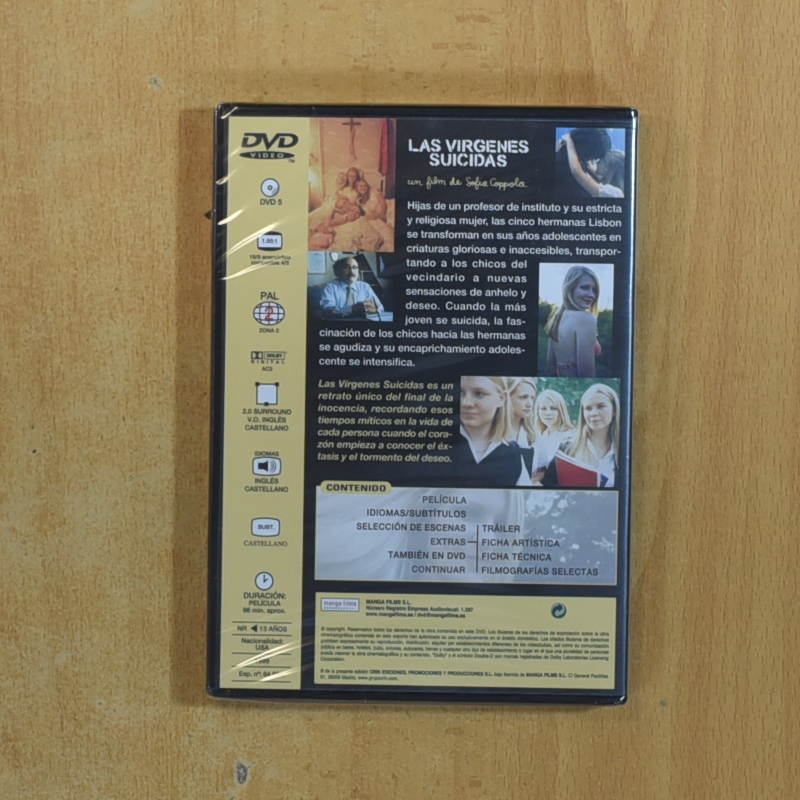 LAS VIRGENES SUICIDAS - DVD