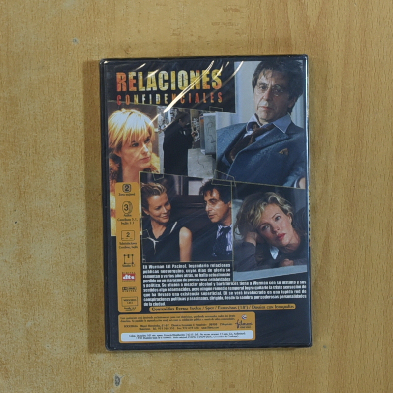 RELACIONES CONFIDENCIALES - DVD