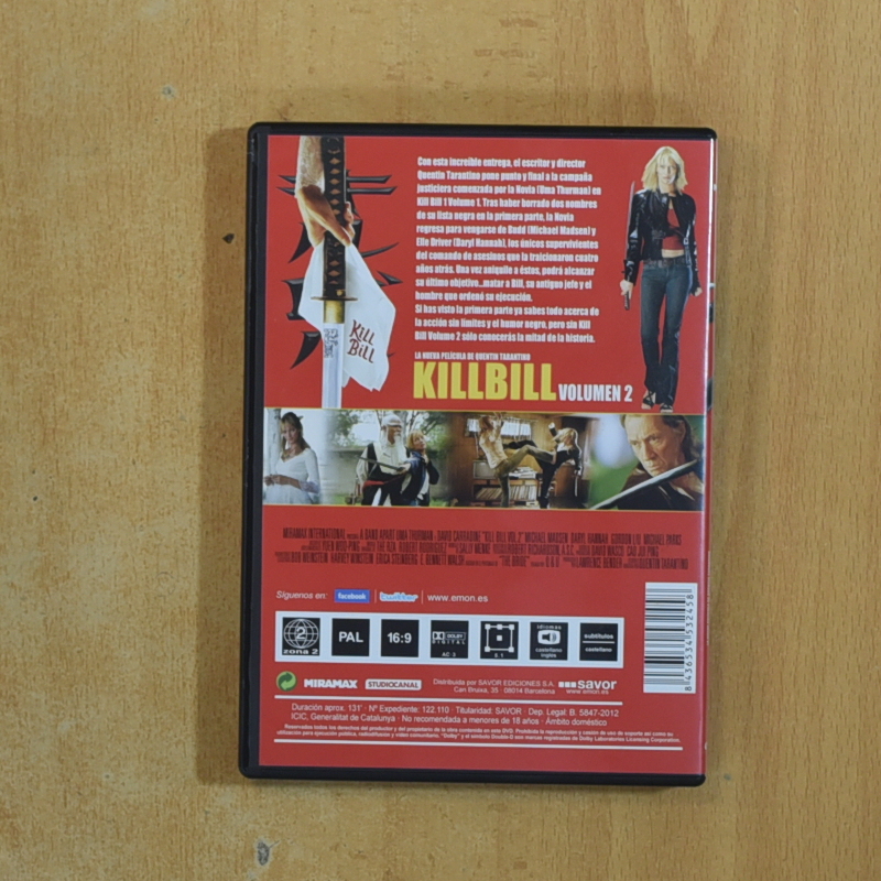 KILL BILL VOLUMEN 2 - DVD