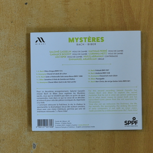 SALOME GASSELIN - MYSTERES - CD