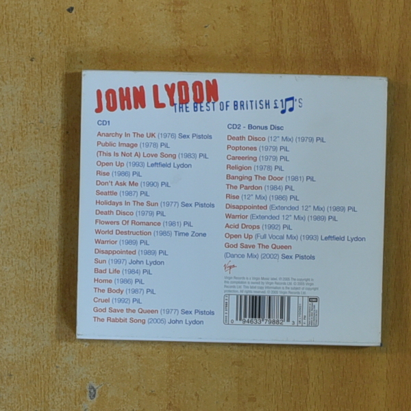 JOHN LYDON - THE BEST OF BRITISH 1S - CD