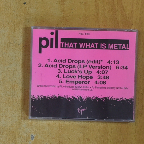 PIL - THAT WHAT ISMETAL - CD