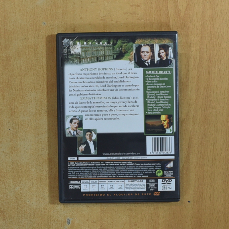 LO QUE QUEDA DEL DIA - DVD