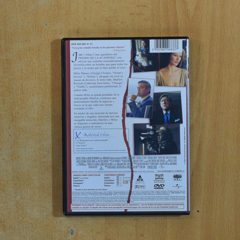 CRUELDAD INTOLERABLE - DVD
