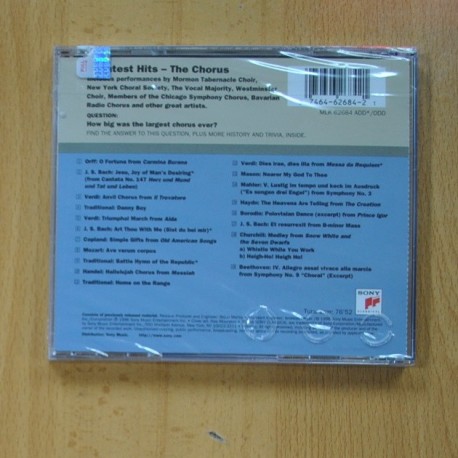 THE CHORUS - GREATEST HITS - CD