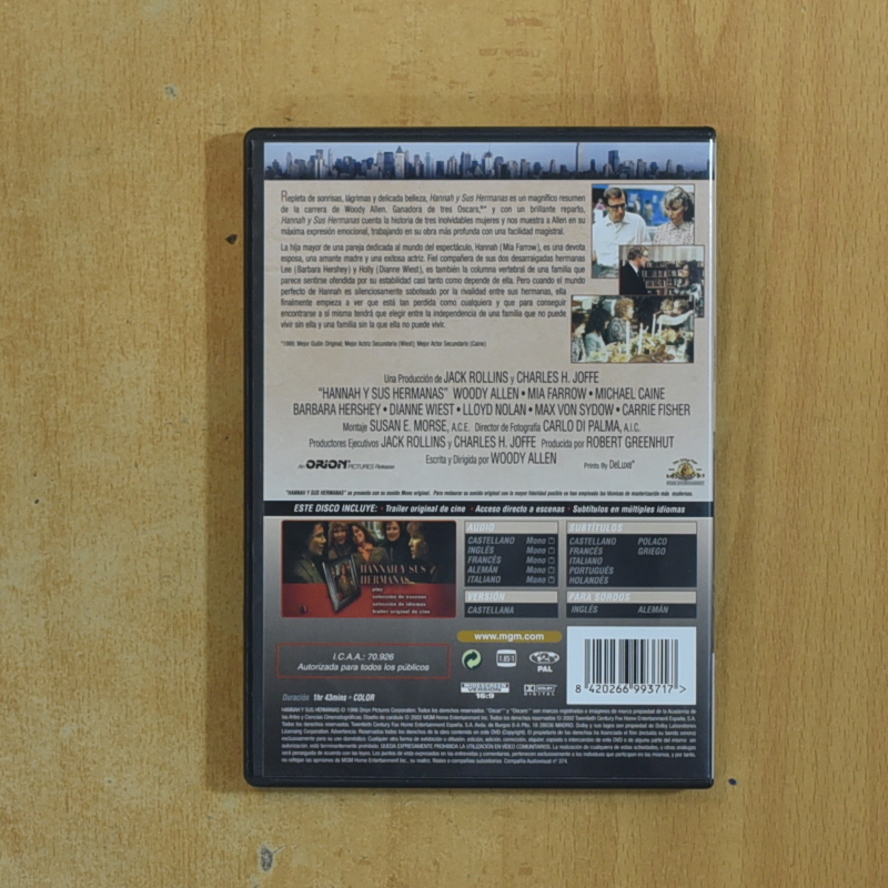 HANNAH Y SUS HERMANAS - DVD