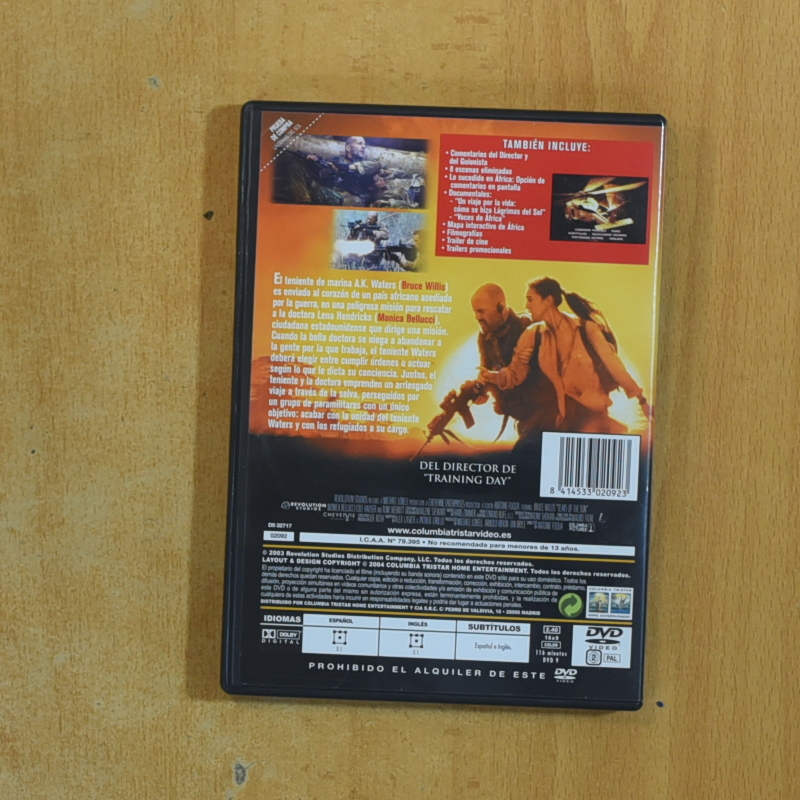LAGRIMAS DEL SOL - DVD