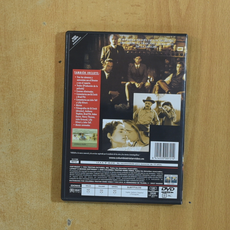 LEYENDAS DE PASION - DVD