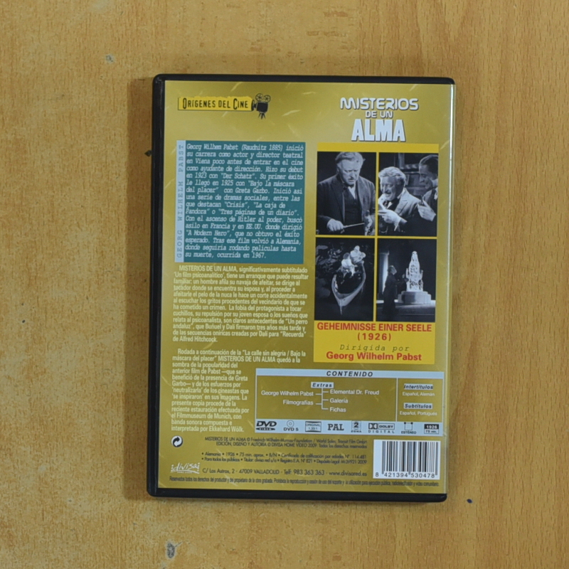 MISTERIOS DE UN ALMA - DVD