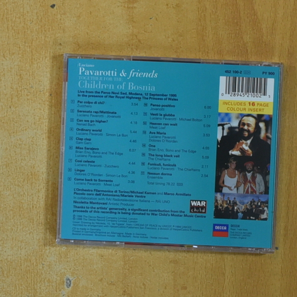 PAVAROTTI - PAVAROTTI & FRIENDS TOGETHER FOR THE CHILDREN OF BOSNIA - CD