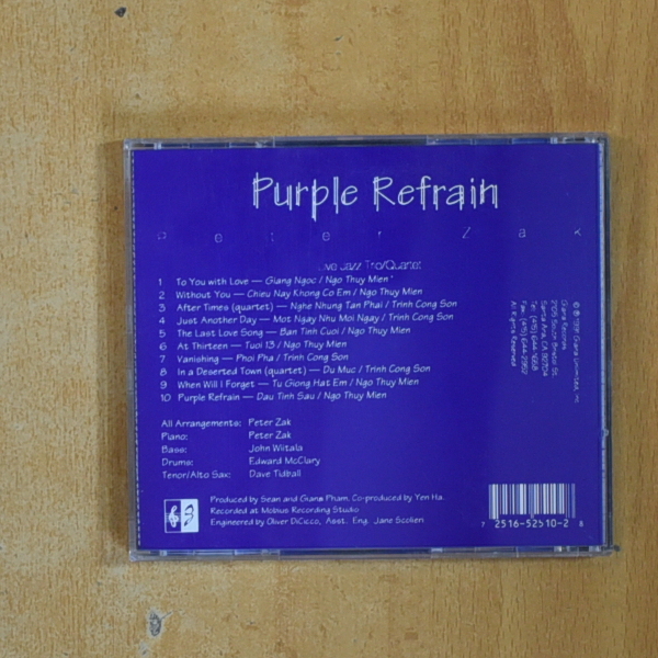PETER ZAK - PURPLE REFRAIN - CD