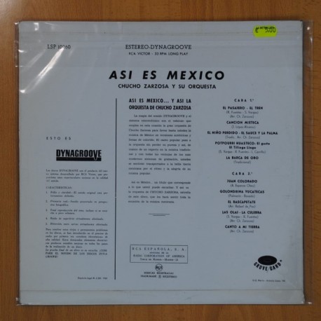 CHUCHO ZARZOSA - ASI ES MEXICO - LP